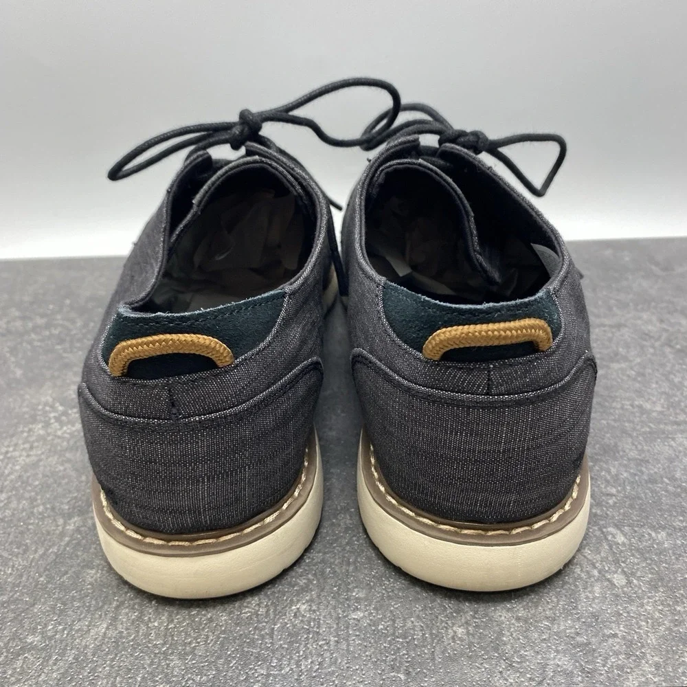 TOMS Navi Oxford Dress Comfort Shoes Men's US 10.5 Black Denim Style 10015042